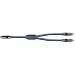 Acoustic Research AP040 Y Adaptor RCA female to 2 RCA male molded connectors