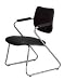 Guest / Side / Visitors / Recpeption Chair, Black Leather, Matching to Highback KFI 5200