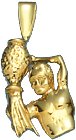 Aquarius, 14K Gold Charm