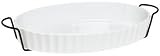 15-Inch Oval Dish with Iron Rack