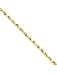 14k Gold 5.0mm D/C Quadruple Rope Chain 30 Inches