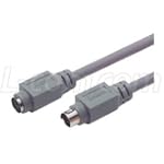 Economy Molded Cable, Mini DIN 6 Male/Female 6.0 ft
