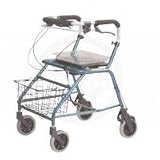 Drive Aluminum Rollator, 8 Casters with Loop Locks, Blue