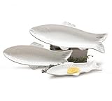 Set Of 3 Mariners Bay Fish Shape Platters For Dining And Kitchen Decor