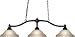 Z-Lite 147BRZ-WL12 Chance 3 Light Billiard Table Fixture Bronze White Linen Glass