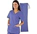 Natural Uniforms Women's Mock Wrap Scrub Set (Ceil Blue) (Small)