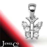 Jewelco London 18 Carat White Gold 13pts Diamond Pendant