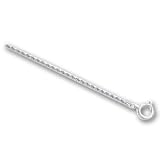 14in Rhodium-plated French Rope Watch Chain by A Great Jewelry Co.
