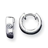 Sterling Silver CZ Hinged Earrings