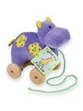 Plush Hippo Pull Toy 7