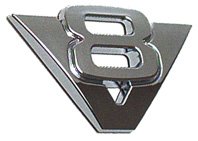 V8 Aufkleber Autoaufkleber Carsticker Car Sticker Heck V 8 Emblem Schriftzug Exterieur 3D Auto CHROM