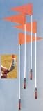 Safety Soccer Flags Coil spring mounted, Set of 4
