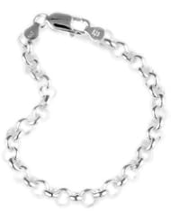 Sterling Silver Rolo Charm Bracelet
