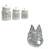 Belgian Shepherd Canister Set, Porcelain by Rosalinde
