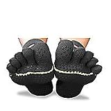 ToeSox Yoga / Pilates Organic Cotton Toe Socks (Small, Black)