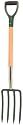 Ames True Temper Gardener Spading Fork with Ergo D-Grip Lacquered Handle #1800300