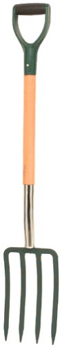Ames True Temper Gardener Spading Fork with Ergo D-Grip Lacquered Handle 1800300