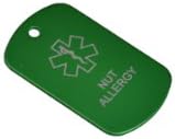 Nut Allergy Dog Tag: Green