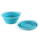Portable/Collapsible Food or Water Travel Cup for Pets - Large, Blue