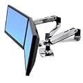 ERGOTRON LX Montagearm fuer 2 Monitore nebeneinander  poliertes Aluminium