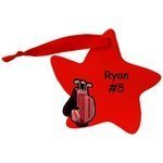 Pink Golf Star Ornament/Gift Topper