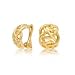 Bling Jewelry Gold Plated Celtic Knot Half Hoop Clip On Earrings