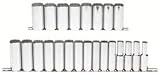 Stanley Proto J54201 23 Piece 12 Point 1/2 Drive Metric Deep Socket Set