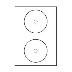 200 CD-ETIKETTEN 117 MM WEISS KOMPATIBEL ZWECKFORM L6043-100