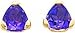 14K Gold Trillion Shape Amethyst Earrings Jewelry title=