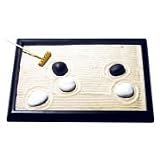 Produkt-Bild: Zen Garten l&auml;nglich Holz schwarz 25x20cm