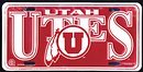 Utah Utes License Plate
