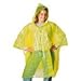 4 Pack - Must Have Item! Children's Emergency Rain Poncho Coat Rainwear w/ Hood & Sleeve - Yellow