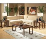 Glengate - Peat Bella Microfiber 5-pc Sectional by Homelegance