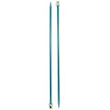 Susan Bates 10-Inch Silvalume Single Point Knitting Needle, 5mm, Turquoise