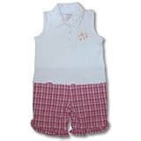 Hopscotch One-Piece Outfit - White/Pink, 12-18 months