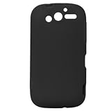 Silicone Skin BLACK Rubber Soft Cover Case HTC MYTOUCH 4G HD 2010 EMERALD ( ....