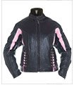 LJ266PINK - Womens Leather Motorcycle Jacket