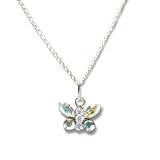 21GKeEMzpOL. SL160  Childs Necklace Swarovski Crystal AB Butterfly in Sterling Silver