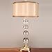 Dale Tiffany GT701217 Aurora Crystal Table Lamp, Antique Brass and Fabric Shade