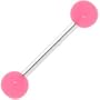 Pink GLOW-n-DARK Barbell Tongue Ring