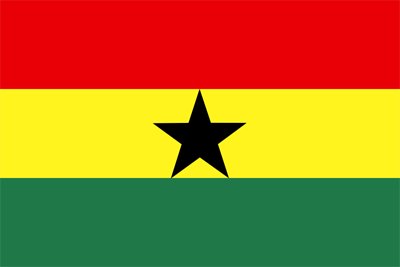 Top Qualität – Flagge GHANA Afrika Africa Fahne, 250 x 150 cm, EXTREM REIßFEST, Keine BILLIG-CHINAWARE, Stoffgewicht ca. 100 g/m², sehr robust, extra starke Messing-Ösen – mehrfach umlaufend genäht, ideal als Hissflagge Hissfahne für Innen/Außen, für Haus, Garten zur Deko