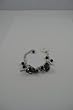 Bracelet clasp murano beads charms BLACK