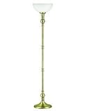 Torchiere Floor Lamp in Antique Brass