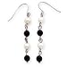Sardelli - 14k White Gold Onyx & Cultured Pearl Dangle Earrings