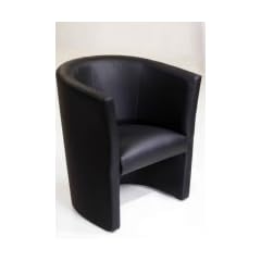 Cocktailsessel Goya Schwarz Napalon Leder Designer Sessel