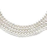 100 inch 5-5.5mm Cultured Freshwater Pearl Rope Necklace