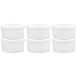 HIC Porcelain Ramekin 2-ounce ,2.5-inch, Set of 6