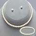 Childrens Girls Jewelry 3pc Pearl Set Bracelet, Necklace & Earrings for Girls. Perfect for Christmas, First Communion, Easter, Graduation, Sunday Dress, Christening or Birthday.