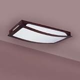 LAMPS BEAUTIFUL Contemporary Lighting and Lamps--Zelkova Wood Fluorescent Energy Efficient Ceiling Light Fixture by Eurofase--Excellent customer service--see our feedback
