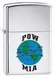 Zippo High Polish Chrome, POW/MIA